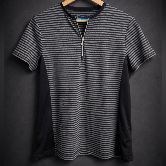 PGA Tour Tops - PGA TOUR Airflux Golf Top Women’s L Black Gray 1/4 Zip Performance